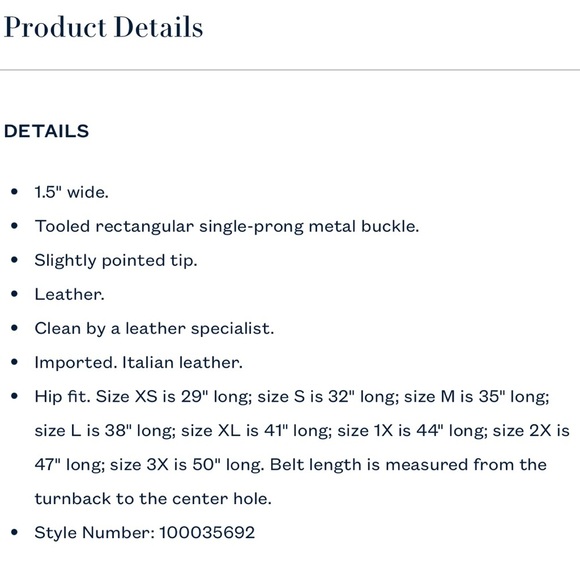 Lauren Ralph Lauren Tumbled Leather Dark Brown Belt with Gold Buckle - Picture 3 of 4